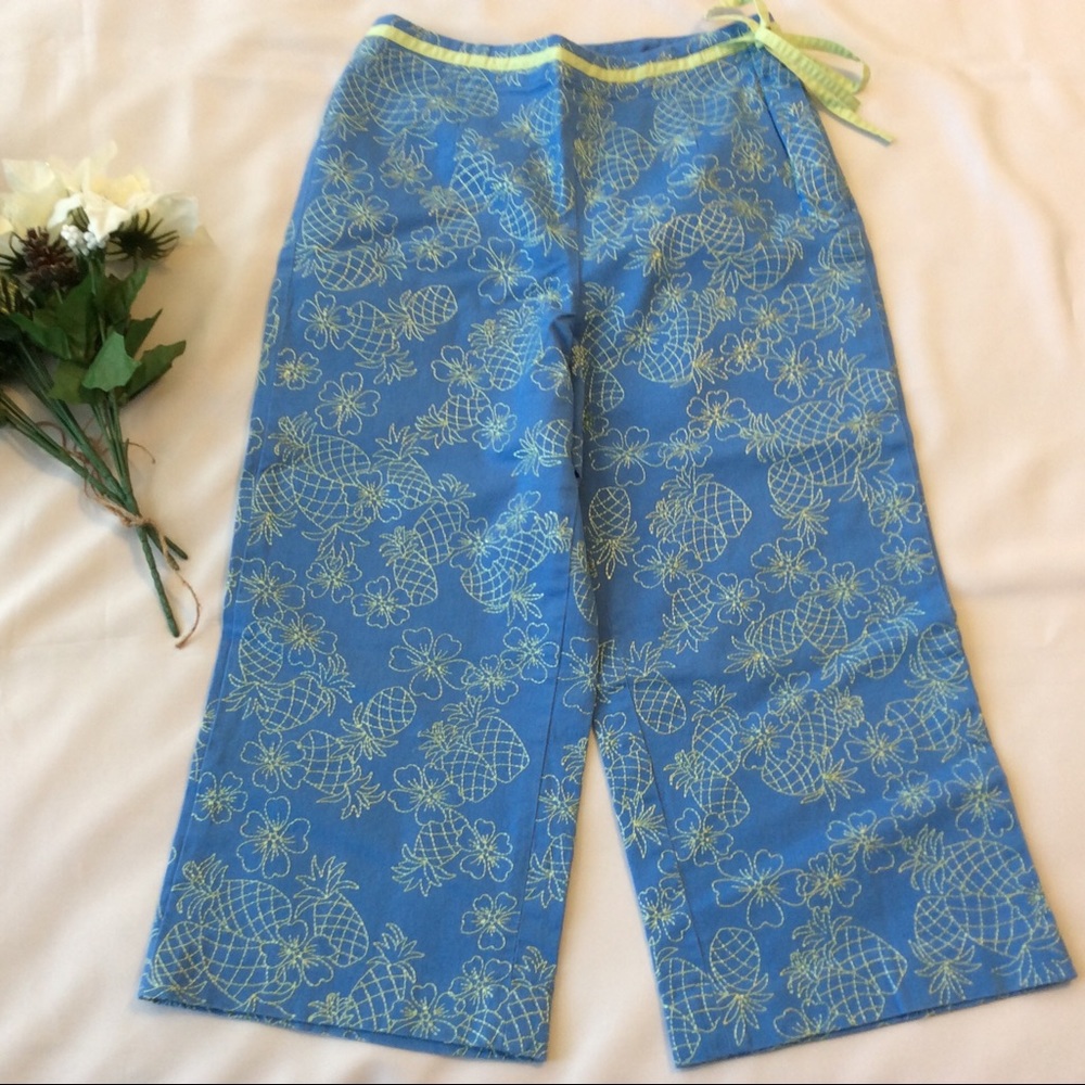 Talbots Capri Pants 2 P Hawaiian Tropical Cruise